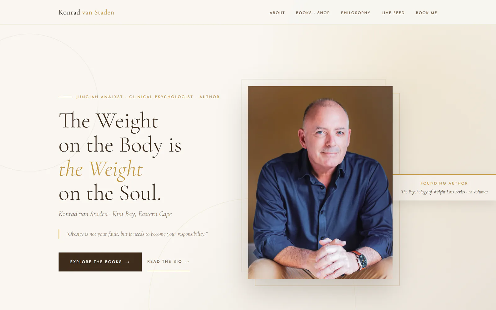 konradvanstaden.com, the homepage